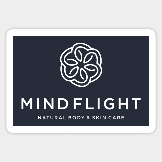 White Mind Flight Logo Sticker by mindflightco